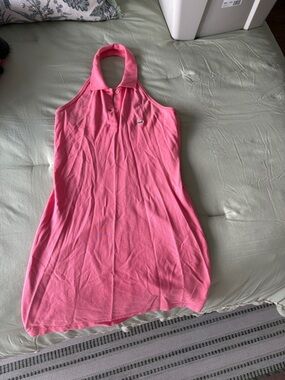 Lacoste Pink Halter Polo Dress